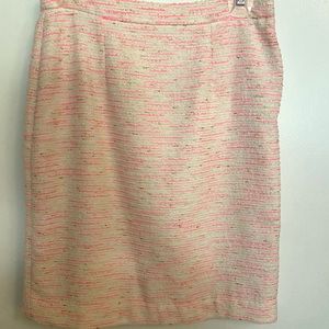 Lilly Pulitzer pink, gold, and white pencil skirt